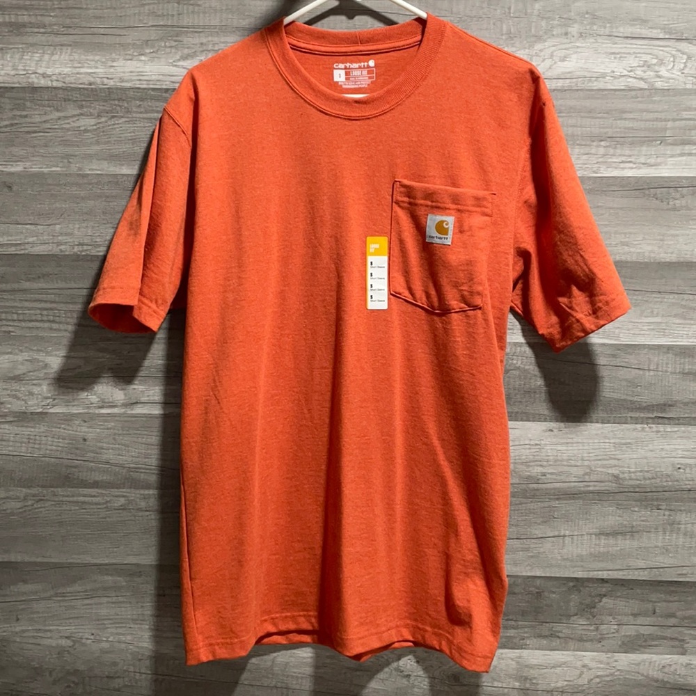 NEW Carhartt Orange Short Sleeve Shirt